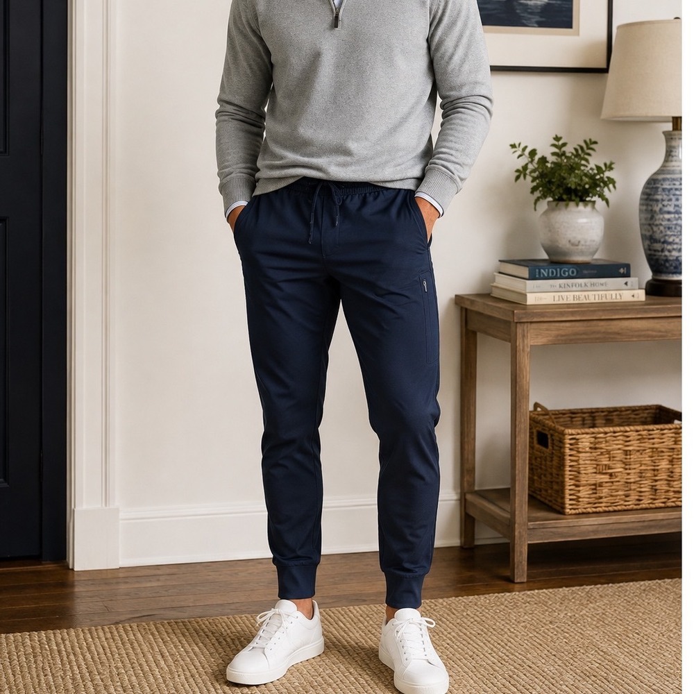 Old Navy Active Joggers Navy Blue Go-Dry Cool Knittech Athletic Gorpcore Medium